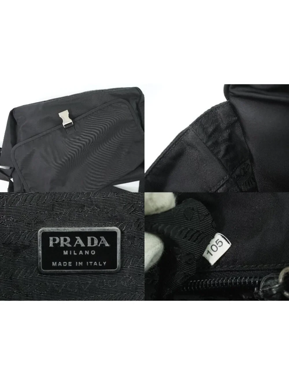 Prada Sports Line Shoulder Bag Pochette Nylon Black